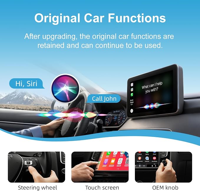 C6 Mini Wireless CarPlay Android Auto Adapter for iPhone & Android Phone, 2-in-1 Dongle, 70% Smaller Mini Design with Cooling Vents, Dual 5G Chips 5.8GHzWiFi, Auto-Connect for Factory Wired Cars 2016+