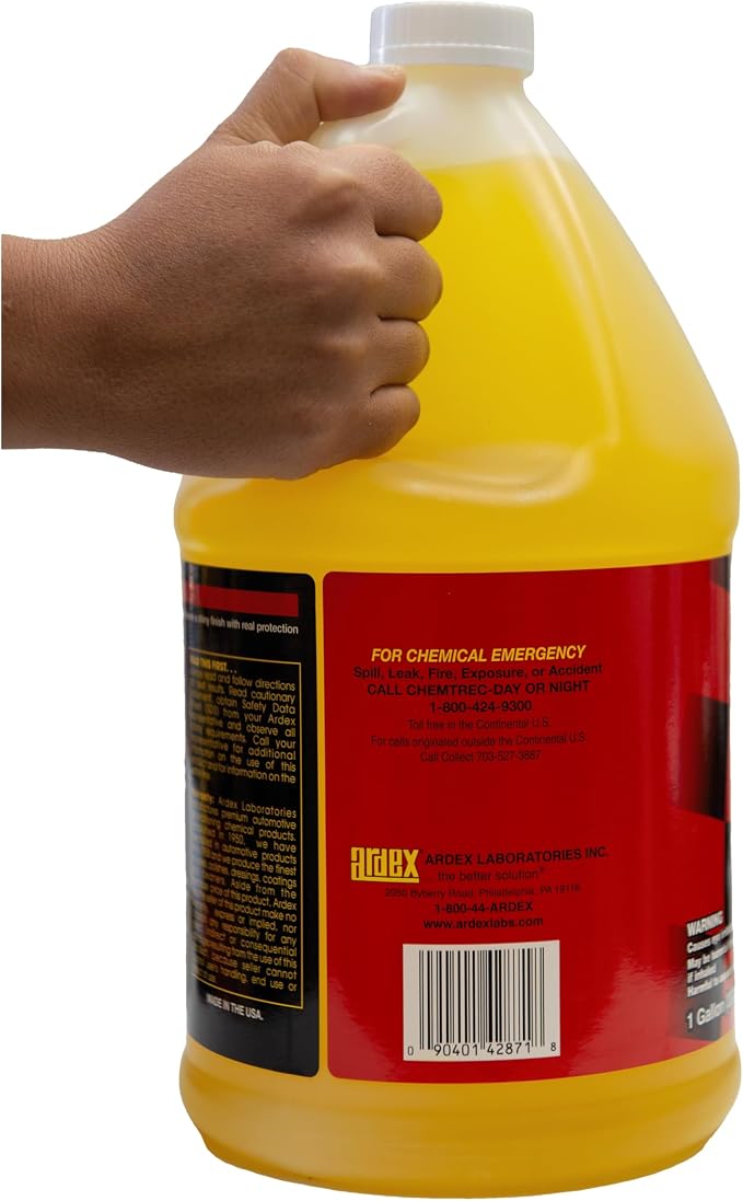 Ardex Hydro-Gloss 4287 | 1 Step Speed Wax - Professional formula for Cars, Quick Clean & Shine on Wet/Dry Surfaces, No-Residue Car Detailing Spray with High-Gloss Protection, Gallon