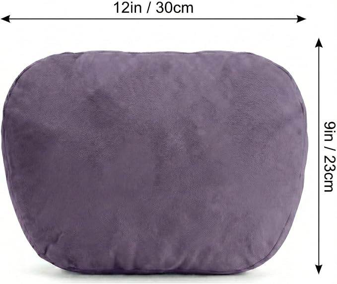 2PCS Car Pillow for Car Neck Pillow for Driving Seat Neck Support Soft Cushion Back Support Head-Rests for Vehicle Sleeping with Elastic Adjustment Strap (Violet, Head)