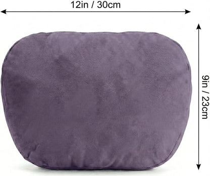 2PCS Car Pillow for Car Neck Pillow for Driving Seat Neck Support Soft Cushion Back Support Head-Rests for Vehicle Sleeping with Elastic Adjustment Strap (Violet, Head)