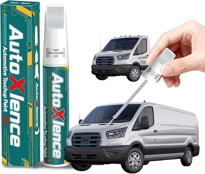 Ingot Silver Metallic(UX) Touch Up Paint Compatible with Ford Car Paint Pen Scratch Repair Automotive Scratch Remover Fix Exact Color Match
