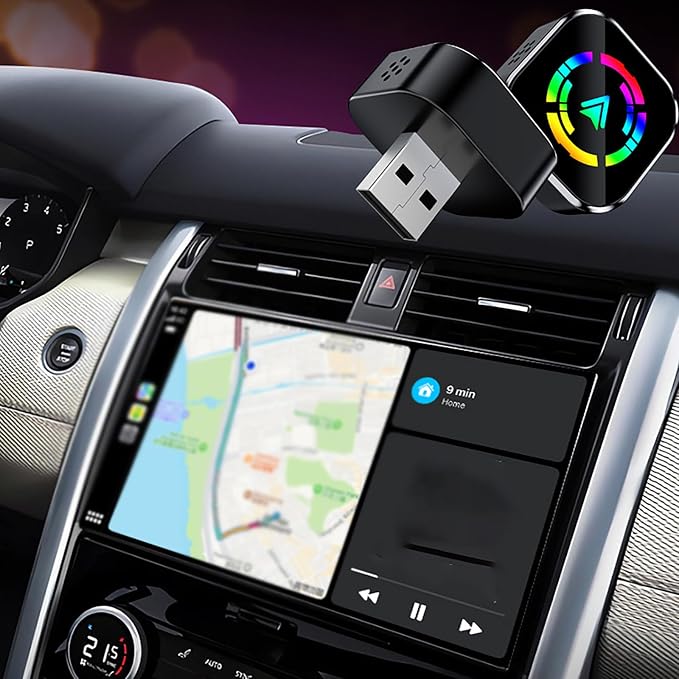 Wireless CarPlay Adapter for Motor Africa Twin 2020-2025 2026, Adapter USB Design Plug and Play Stable Connection Bluetooth Fast Connection Car Accessories,Black-B