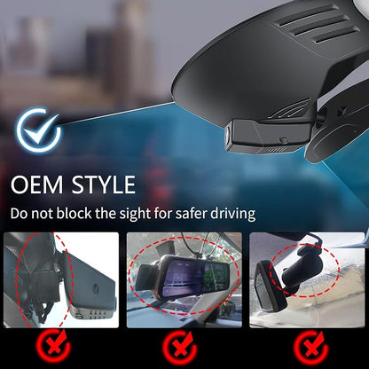 Mangoal Front 4K & Rear 1080P Dash Cam Custom for Volvo XC90 2016 2017 2018 2019 2020 2021 2022 (Model A),T5 T6 T8,Integrated OEM Look,UHD 2160P Video,WiFi & App,Easy to Install, GPS, 128GB Card
