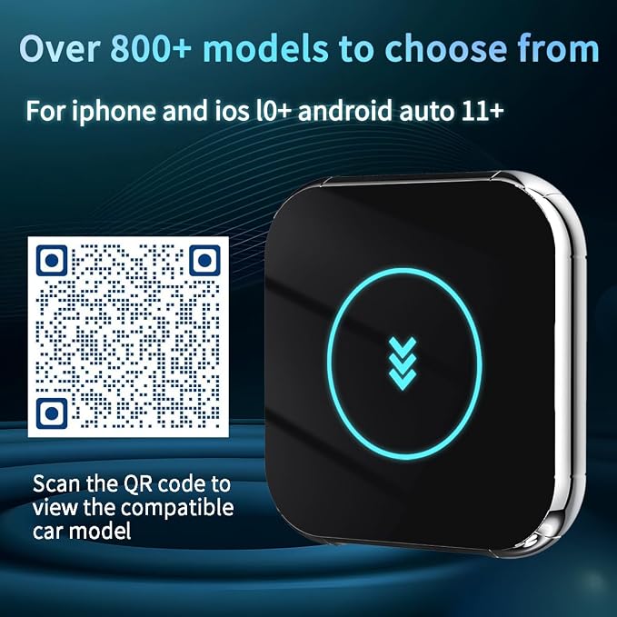 Wireless CarPlay Adapter,Wireless Car Screen Adapter for iPhone, Includes USB-A to USB-C Dongle, Plug & Play for iPhone (iOS 10 and Above)
