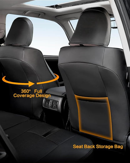 Seat Covers for Toyota 4Runner 2011-2024, (5 Seats Only) (Not Fit 7 Seats)Full Set Full Coverage Waterproof Leather Covers for 2012 2013 2014 2015 2016 2017 2018 2019 2020 2021 2022 2023 Accessories