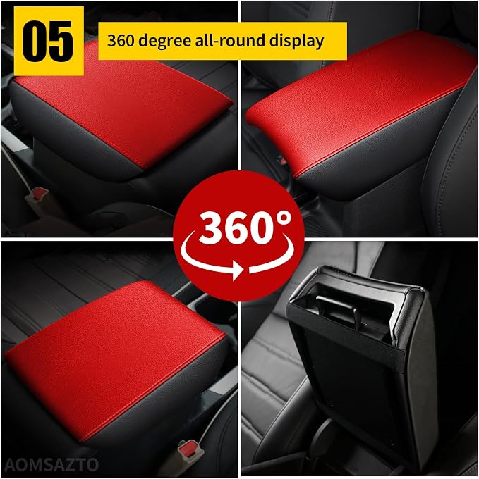 AOMSAZTO Red Armrest Cover for 2022-2017 CRV Honda Console Protector Pad for CR V