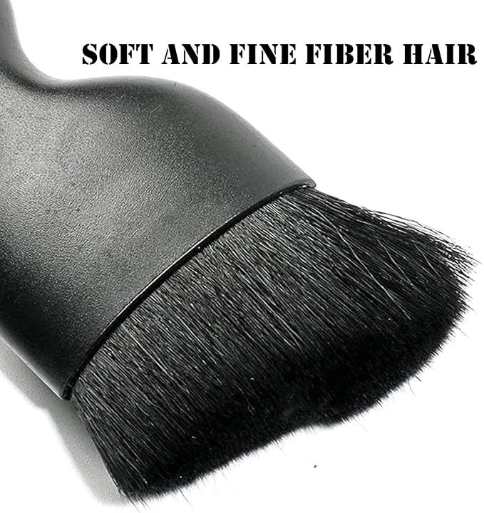 2 PCS Car Detailing Brush, Soft Bristles Detailing Brush Dusting Tool, Auto Interior Soft Hair Removal Brush, Fit for Automotive Dashboard, Air Conditioner Vents, Leather, Computer (Black #113)