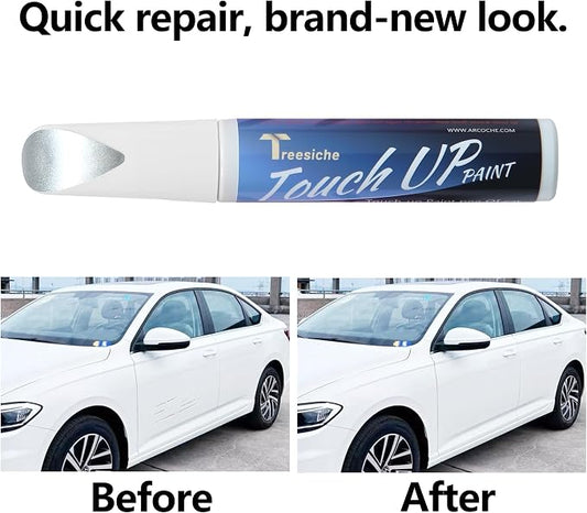 W6H Serenity White Pearl Touch Up Paint for Hyundai Exact Match, Car Paint Scratch Repair kit, 2 in 1 Scratch Remover Pen with Color-Matched Rapid Drying of Paint Coating