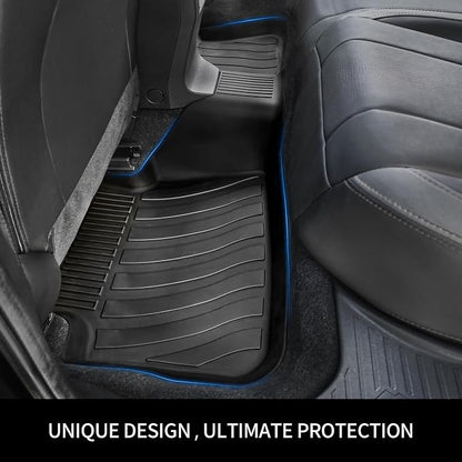 OEDRO Upgraded Floor Mats Fit for 2024-2025 2026 Subaru Crosstrek/Impreza Accessories, TPE All-Weather Crosstrek Floor Liners 1st & 2nd Row & Trunk Mat, Black