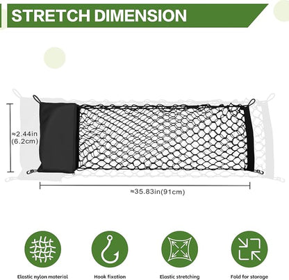 Trunk Cargo Net for 2025 2026 Toyota 4Runner Trunk Organizer Net Anti-Slip Rear Mesh Cargo Netting for 4 Runner SUV Accessories(Envelope Style)