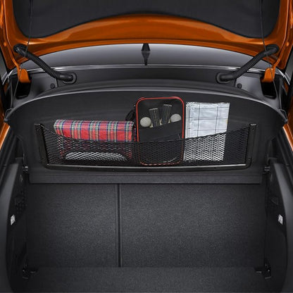 ABS Plastic Frame Automotive Cargo Nets Car Net Pocket Phone Car Mesh Net Holder RV Storage Boat Cargo Pocket Organizer Framed Mesh Net Pocket with Screws for Auto RV Net(2, 32 x 8 Inch)