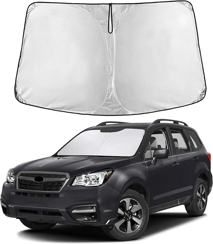EcoNour Windshield Sunshade Compatible for Subaru Forester 2014-2016 2017 2018, Sun Visor for Front Windshield & Window Sun Shade Cover, UV Heat Blocker & Protector, Car Accessories