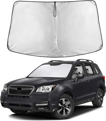 EcoNour Windshield Sunshade Compatible for Subaru Forester 2014-2016 2017 2018, Sun Visor for Front Windshield & Window Sun Shade Cover, UV Heat Blocker & Protector, Car Accessories
