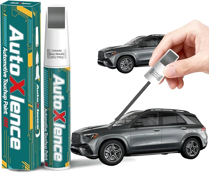 Selenite Gray Metallic(992/7992) Touch Up Paint Compatible with Mercedes-Benz Car Paint Pen Scratch Repair Automotive Scratch Remover Fix Exact Color Match
