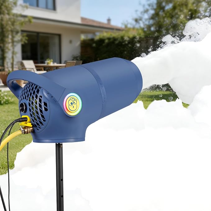 Party Foam Cannon, Foam Machine for Party, 3 Modes Detachable Front Barrel Adjustable Wind Speed, Foam Making Machine for Garden Backyard Pool Indoor