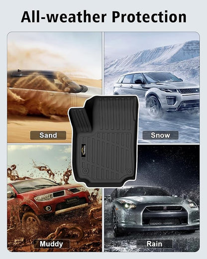 Floor Mats & Cargo Mat with Backrest Mat Custom for Chevy Equinox 2025 2026 (Only Gas) /GMC Terrain, Door Sill Guards, All Weather TPE Full Set Floor Liners Trunk Mat for Chevrolet Equinox Accessories
