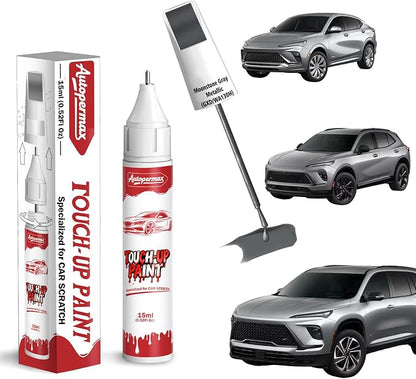 Moonstone Gray Metallic(GXD/WA130H) Car Touch Up Paint for Buick, Color Accurate Two-In-One Car Paint Scratch Repair Pen, Professional Scratch Remover for Vehicles Chips and Nicks Scuff