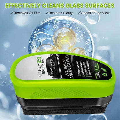 Oil-Free Car Glass Brushes, Upgrade Clear Vision Glass Cleaner, Automotive Oil Film Cleaning Brush for Car Windows, Clearvision Cars Windshield Cleaner Tool (150ml)