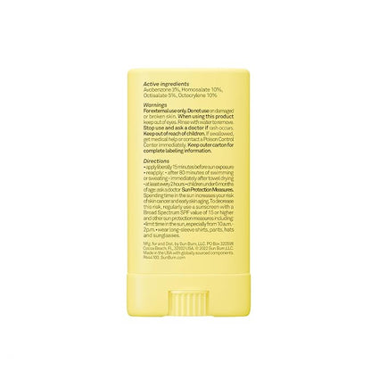 Sun Bum Kids SPF 50 Clear Face Stick Sunscreen - Wet or Dry Skin Application Broad Spectrum Sunscreen with Vitamin E - Hawaii Act 104 Compliant (Without Octinoxate & Oxybenzone) - Travel Size 0.53 oz