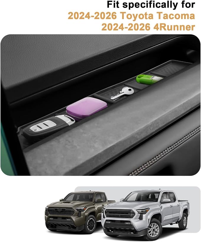 ECOZEN Passenger Side Organizer Tray For 2024-2026 Toyota Tacoma/2025-2026 4Runner - TPE Center Console Organizer Co-Pilot Storage Tray For Tacoma/4Runner Interior Accessories