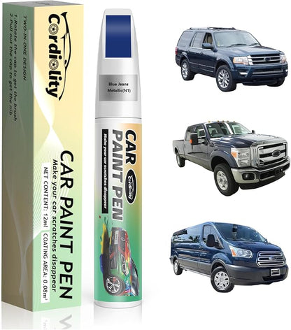 Car Touch Up Paint Blue Jeans Metallic(N1) for Ford, Color Accurate Car Scratch Repair Remover Pen Fix Auto Paint Chips and Nicks
