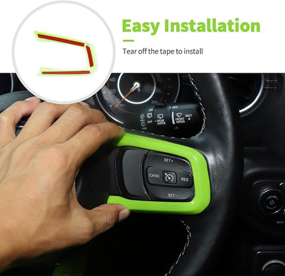 21PCS Full Set Interior Trim Kit for 2018-2023 Jeep Wrangler JL JLU,Side Outlet Door Handle Bowl Roof Reading Light Cover Trim (Green)