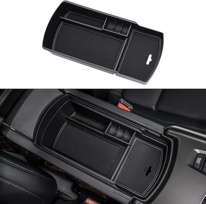 PIMCAR Center Console Organizer for Honda Accord 2018 2019 2020 2021 2022 ABS Plastic Material Armrest Box Insert Tray Pallet Accessories (NOT Fit for Manual Transmission Models) —Black