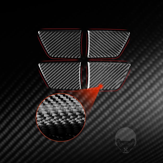 NVCNX Real Premium Carbon Fiber for Toyota Tundra 2022-2026 / Sequoia 2023-2026 2024 2025 Truck Pickup SUV Car Door Inner Handle Bottom Cover Interior Trim Accessories Thick Overlay Sticker Decal 4PCs