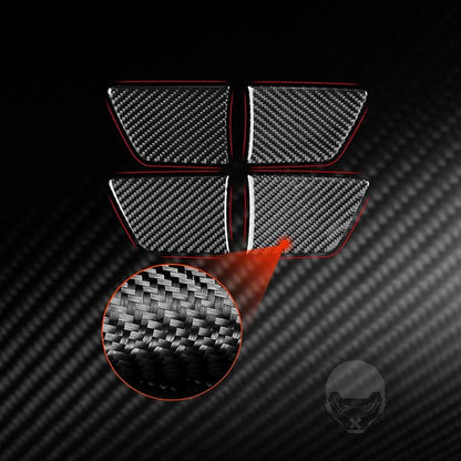 NVCNX Real Premium Carbon Fiber for Toyota Tundra 2022-2026 / Sequoia 2023-2026 2024 2025 Truck Pickup SUV Car Door Inner Handle Bottom Cover Interior Trim Accessories Thick Overlay Sticker Decal 4PCs