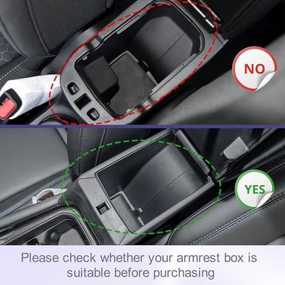 RUNROAD Center Console Organizer Tray Compatible with Jeep Compass 2022 2023 2024 2025 Accessories, Coin Holder Armrest Tray Secondary Storage Box Insert Console Organizer Card, Red (NOT For Ltd)