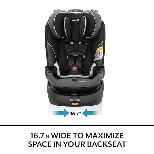 Evenflo Gold Revolve360 Slim 2-in-1 Rotational Car Seat with SensorSafe (Obsidian Black)