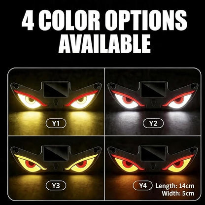 Solar Car LED Atmosphere Decoration Light,High-Brightness Demon Eye Styling Lamp,Universal Fit Automotive Accent Light with Smart Light Sensor and Suction Cup Mount for SUV Truck Sedan (1PCS, Y3)