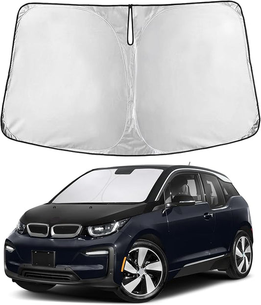 EcoNour Windshield Sunshade Compatible for BMW I3 2014-2020 2021 2022, Sun Visor for Front Windshield & Window Sun Shade Cover, UV Heat Blocker & Protector, Car Accessories