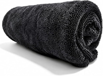 Twisted Loop Microfiber Car Drying Towel, Extra Large 36x24 Inch 1300 GSM Super Absorbent Scratch Free Lint Free Streak Free Washable Professional Auto Detailing Towel for Car SUV Truck Motorcycle