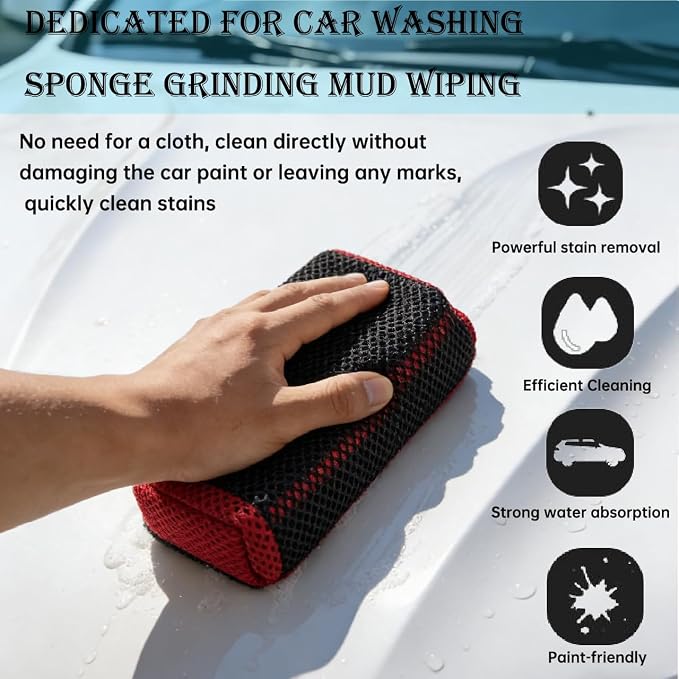 Ultra Clay Scrubber for Auto Car Detailing Easily Cleans Painted Surfaces | (Double-sided use) Debris, and Grime,Improve The Adhesion Between Aax and Sealant;Enhance Gloss and Color Depth