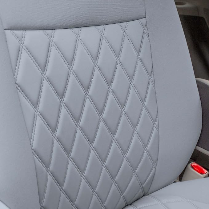 FH Group Custom Fit Car Seat Covers Specifically Made for 2011-2020 Toyota Sienna 7 Seater with Ultraflex Neoprene Water Resistant Automotive Seat Covers - Full Set Solid Gray