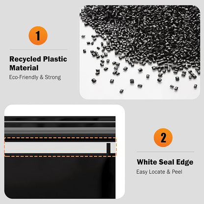 50 Count Recycled Disposable Car Trash Bags - 2.5 Gallon Heavy Duty Alternative to Bulky Car Trash Can & Car Garbage Can, Leakproof Smellproof Hanging & Stick-On Garbage Bag for Car, SUV, Truck