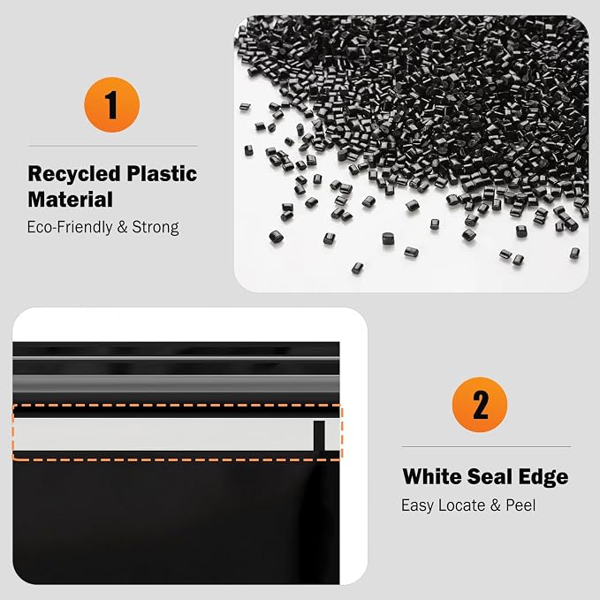 100 Count Recycled Disposable Car Trash Bags - 2.5 Gallon Heavy Duty Alternative to Bulky Car Trash Can & Car Garbage Can, Leakproof Smellproof Hanging & Stick-On Garbage Bag for Car, SUV, Truck