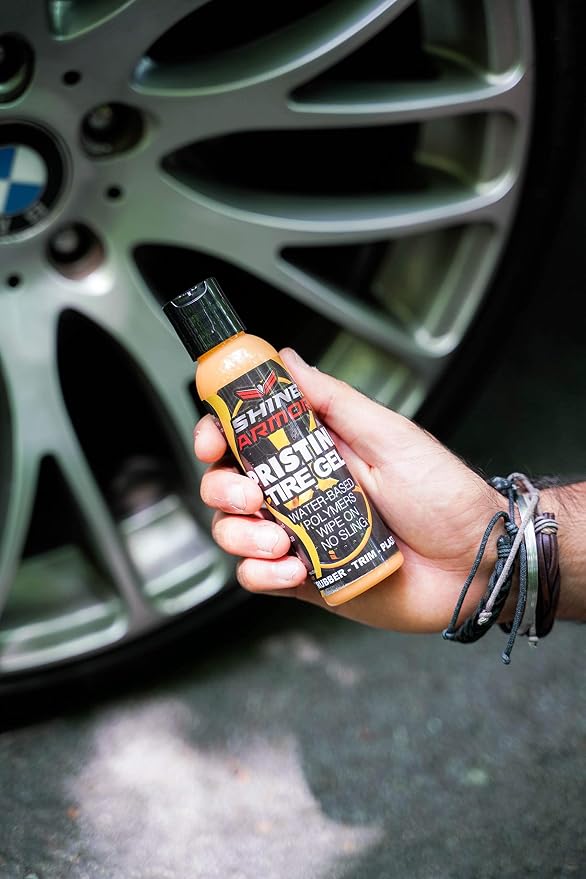 SHINE ARMOR Fortify Quick Coat & Pristine Tire Shine Gel Dressing & Cleaner
