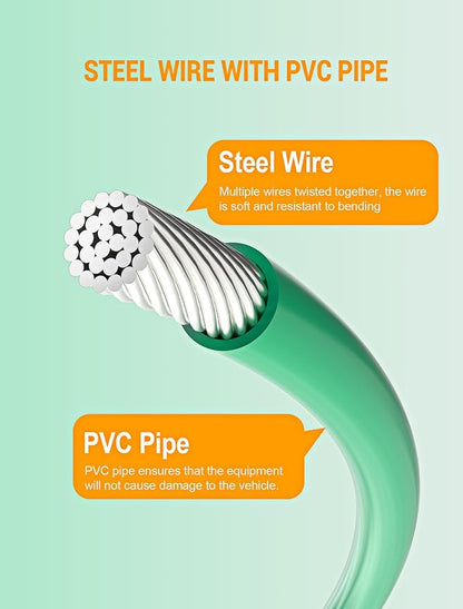 Auto Sunroof Cleaning Tool, 78 Inch Long Flexible Pipe Brush, Tube Cleaner Brush with 1 PC 7.9 Inch Drain Brush, Slim Drain Dredging Brush Perfect for Car Sunroof, Windshield Wiper Drain Hole