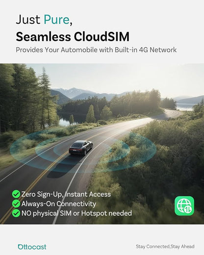 Ottocast E2 OttoAibox 2026 Car Streaming Box, Android 13 Smart AI Box with Netflix/YouTube, Wireless CarPlay Adapter, Car Video Player with Split-Screen