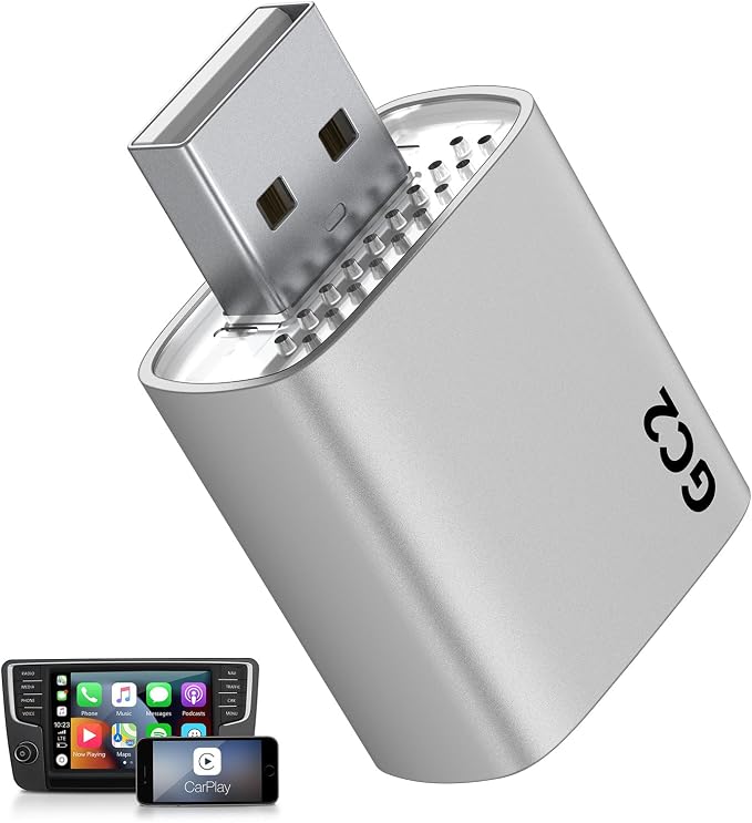 Wireless CarPlay Adapter for iPhone - Stable Connection Plug & Play Convert Wired to Wireless for iOS 10+ and Cars from 2016 USB A/USB C