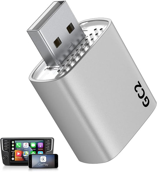 Wireless CarPlay Adapter for iPhone - Stable Connection Plug & Play Convert Wired to Wireless for iOS 10+ and Cars from 2016 USB A/USB C
