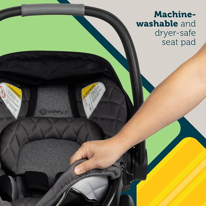 Safety 1st onBoard™ Insta-Latch™ DLX Infant Car Seat with Base, Baby Car Seat for 4-30 lbs., Rear Facing Car Seat, Beach Rose