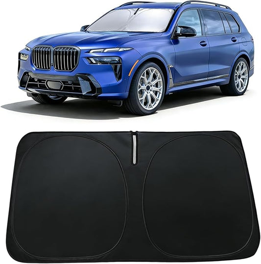Windshield Sun Shade for 2018-2025 BMW X7, Car Front Window Sun Visor & Heat Shield | 240T Sunshade Protection Blocks UV Rays Keep Your Car Cooler