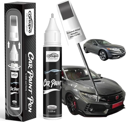 Polished Metal Metallic(NH-737M) for Honda Touch Up Paint Pen, 2 in 1 Car Scratch Remover with Pen Tip and Brush, Precise Color Match for Car Paint Scratch Repair, Quickly and Easily Fix Chips and Nicks