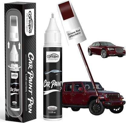 Octane Red(PRV/NRV) for Dodge Touch Up Paint Pen, 2 in 1 Car Scratch Remover with Pen Tip and Brush, Precise Color Match for Car Paint Scratch Repair, Quickly and Easily Fix Chips and Nicks