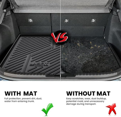 LASFIT Cargo Trunk Mat for 2019-2026 Toyota Corolla Hatchback & 2023-2026 GR Corolla, All Weather TPE Custom Fit Trunk Mat Trunk Liner Trunk Tray Cargo Liner Cargo Tray, Black