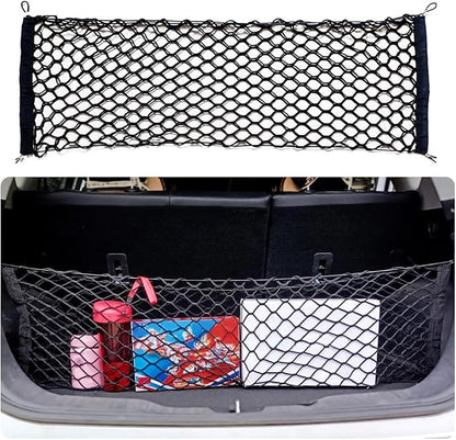 43.3" x 15.7" Truck Bed Organizer,Elastic Shrink Truck Cargo Net with 4 Metal Hooks Keep Truck Interior Tidy,Truck Bed Storage Hold Many Items Compatible with Chevrolet,Ford,GMC (L 43.3"x15.7")