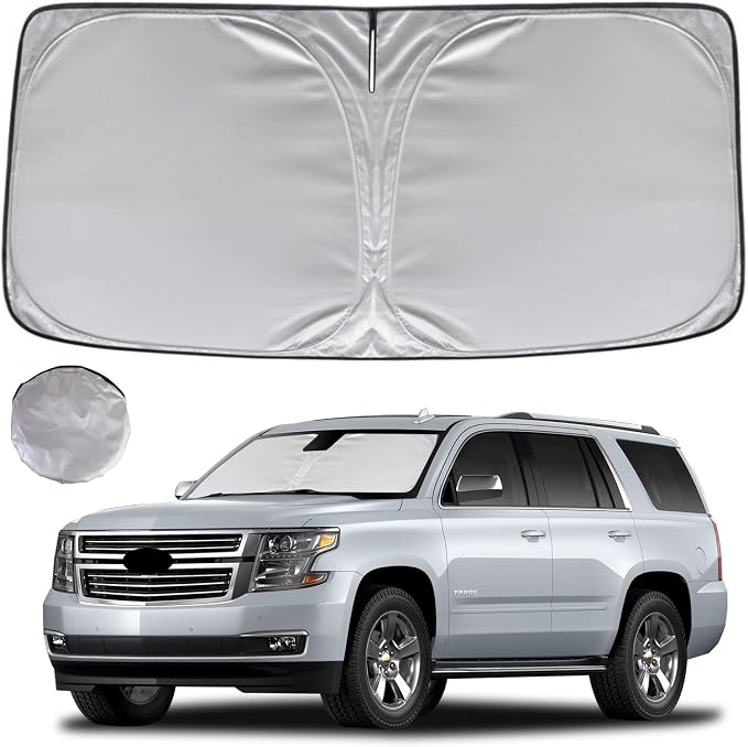 KAYZT Windshield Sun Shade for 2015-2020 Che-vrolet/Chevy Tahoe Foldable Sunshade Front Window Custom Fit Car Accessories